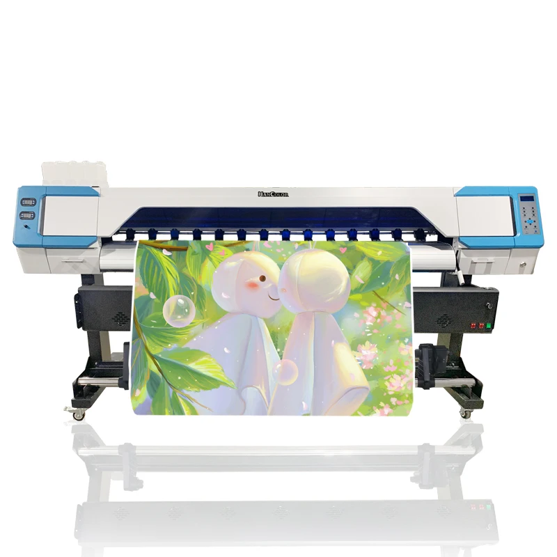 hancolor XP600 3200mm printing wide Eco solvent printer 3d photo printer on the wall vinyl sticker printing machine