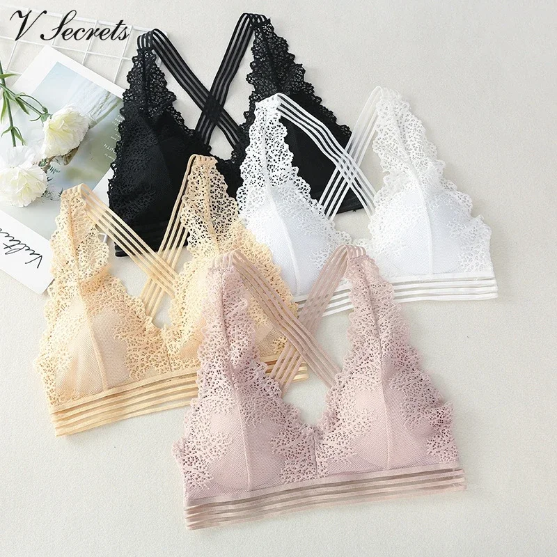 Sexy Corset Bra Cross Beauty Back Bralette Underwear Lace Triangle Intimates Lingerie Top Soutien Gorge нижнее белье женское