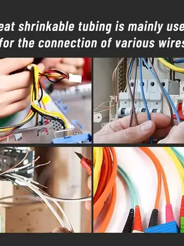 164/328PCS Heat Shrink Tubing 2:1Wire Cable Wrap Assortment Electric Insulation Tube Kit 5 Color 8 Size