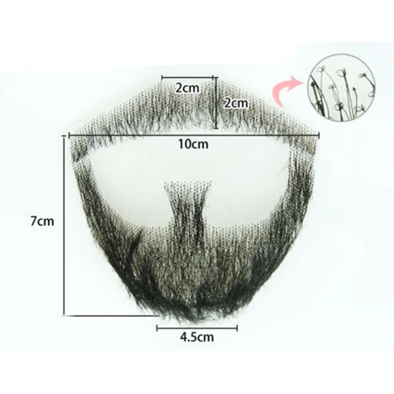 Human Hair Beard Makeup Fake Beard Mustache Used In Daily Life Video Film Television Production Man Hair Wig Hair Fake Beard