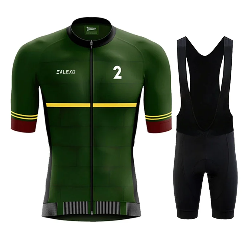 

SALEXO Pro Cycling Jersey Men Summer Cycling Clothing Mountain Bicycle Jersey Ropa Ciclismo Maillot Bike Clothes