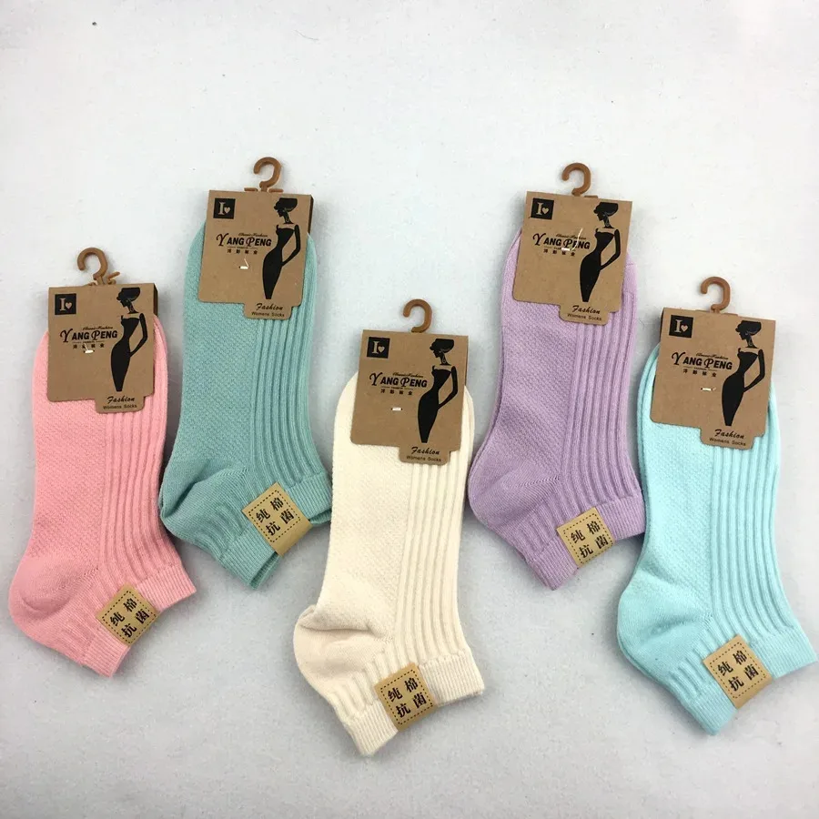 5 Pairs 100 Baumwolle Socken Frauen Männer Weibliche 1 Set Lot Farbe Packung Süßigkeiten Farbe Damen Socken Solid Farbe Unsichtbare weibliche Socke