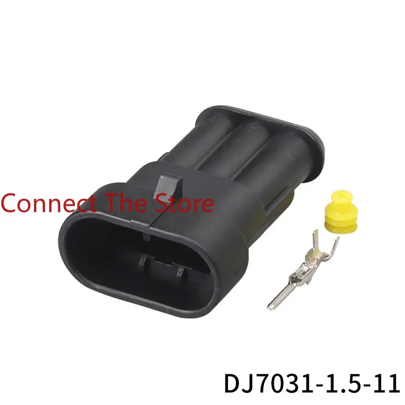 10PCS 3P Waterproof Connector For Vehicle 282105-1 282087-1 Automobile  DJ7031-1.5-11 21