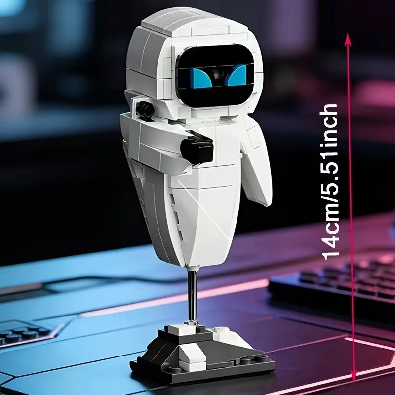 Wall.E Eve Small Particle Robot Assembly Model Kit Action Figure Educational Toy Buildable Collectible No Special Effects Gift