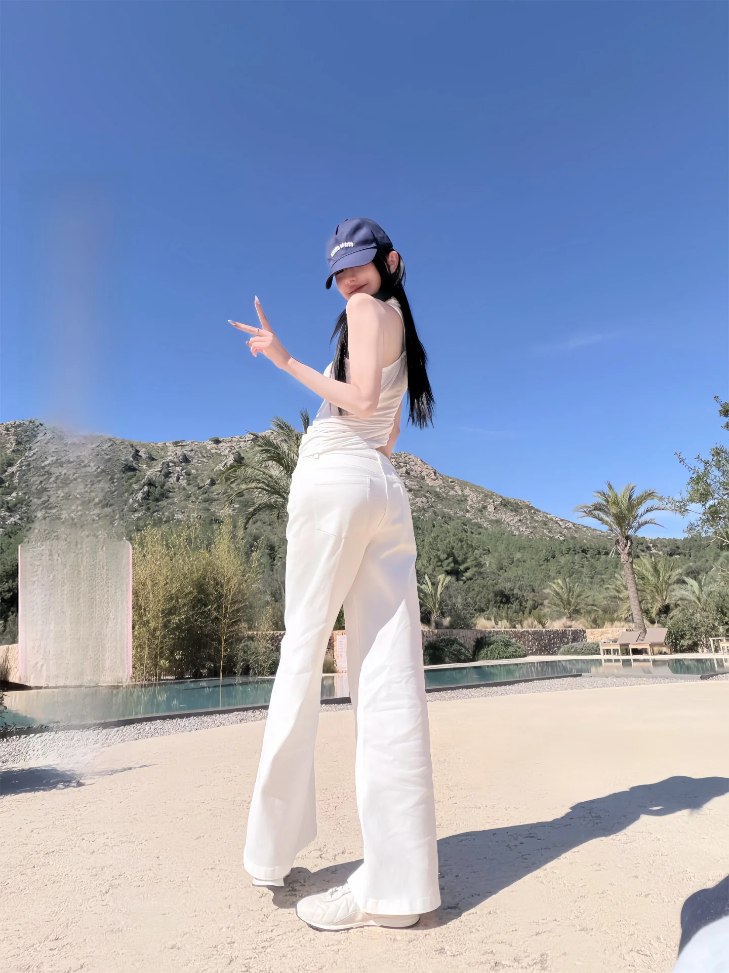 

White Wide Leg Straight Jeans Women's Loose Casual Pants Spring Summer Korean Style Comfortable Drapey Casual Trousers