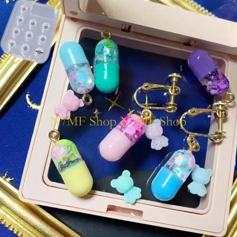 

N7MF Artistics Capsules Pendant Mould Safe Silicone Crafting Set for Customes Jewelry Designs and Gift Making