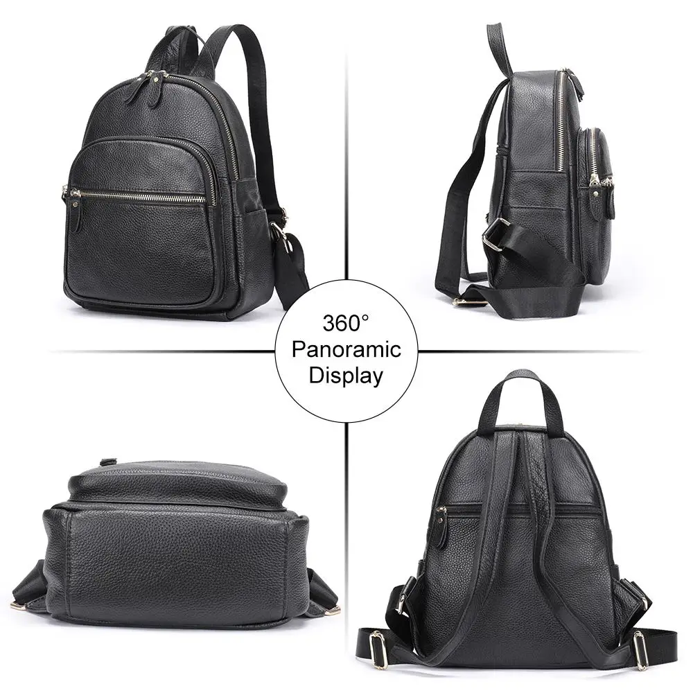 Borsa da viaggio da donna BZaino in vera pelle Borsa da scuola femminile per ragazze Zaino da donna in morbida pelle di vitello Zaino da viaggio a doppia spalla