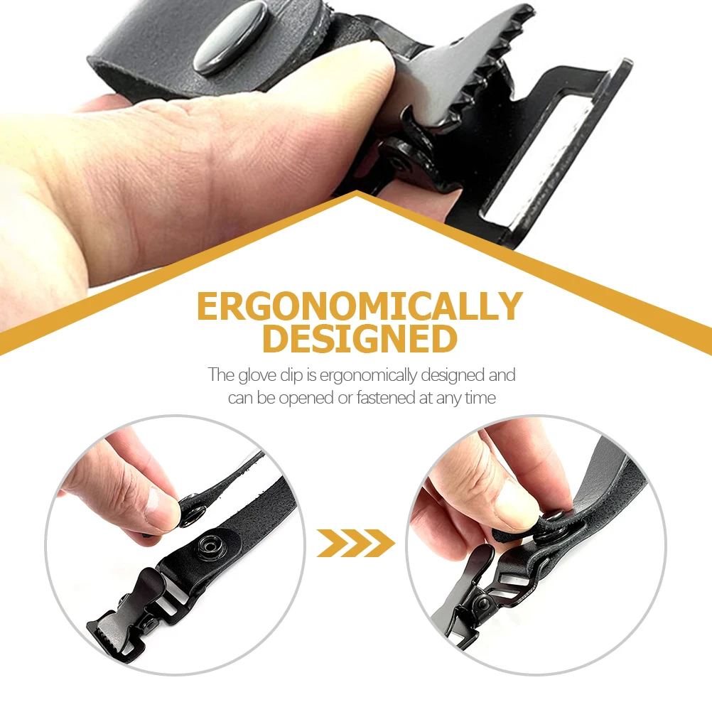 

Anti-lost Glove Clip Black Plastic Duty Belt Metal Gym Men Winter Firemen Mittens Clips Photographer Gloves Fixing Tool