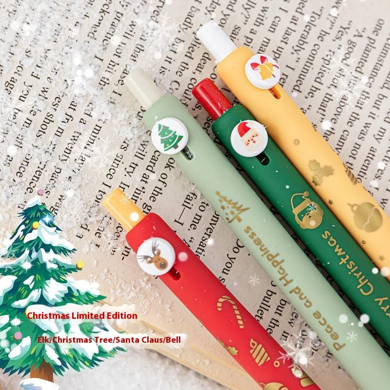 ZENNYTH Christmas Gel Pen Set Quick-Dry Smooth Writing No Bleed Ink Joyful Gift Pen for Notes/Journals/Greeting Cards/Collection