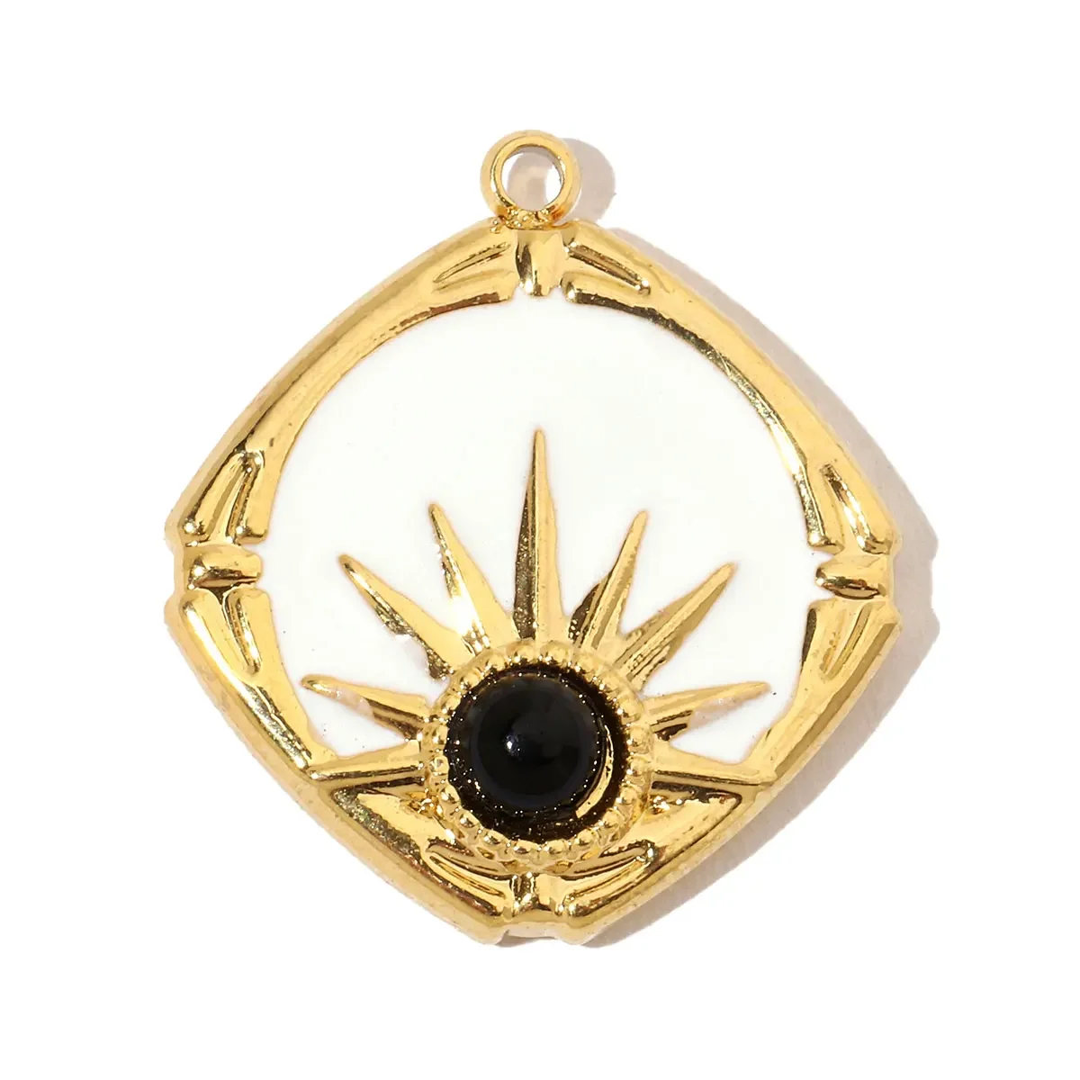 3pcs/Lot French Enamel Evil Eye Stainless Steel Diy Charms Women Natural Stone Love Necklace Pendant Dream Catcher Jewelry
