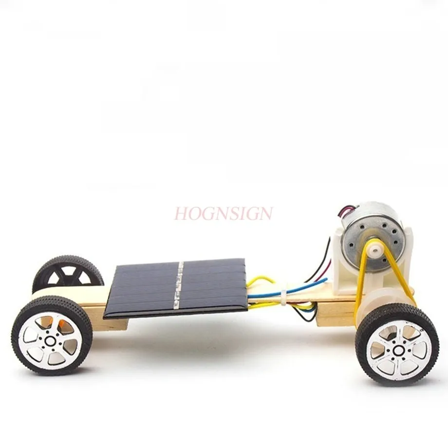 DIY technology for solar powered cars, handmade puzzle assembly materials, toy models