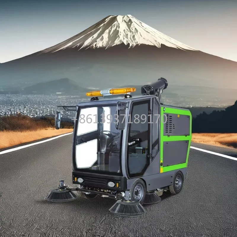 Ride-On Street Sweeper Outdoor Driving Large Industrial Commercial Electric Cleaning Equipment Road Sweeper