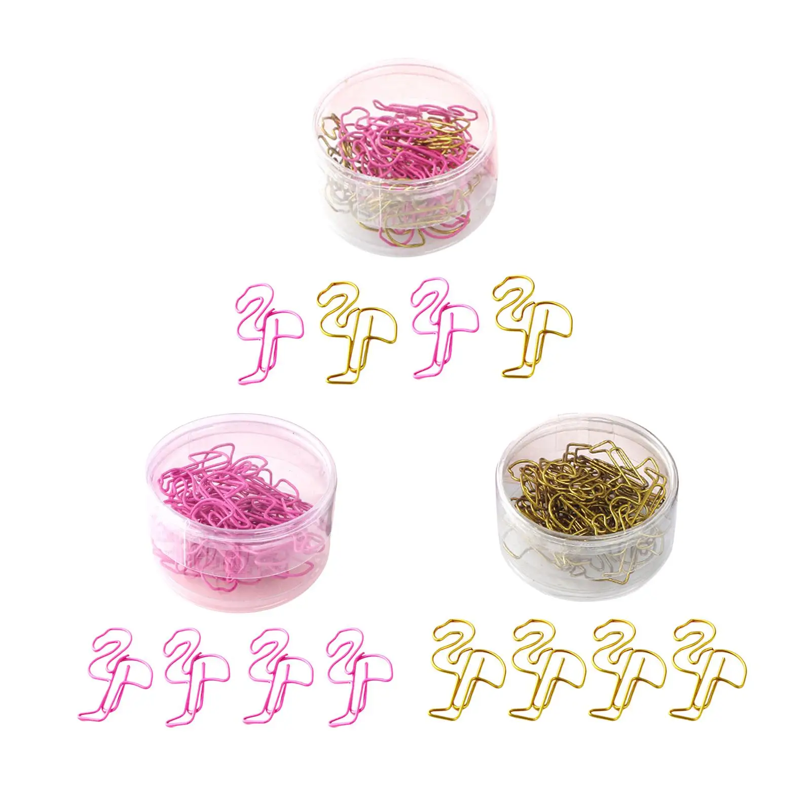 24x Paper Clip Flamingo Reading Planner Bookmark Cute Paper Clips for Notebook Home