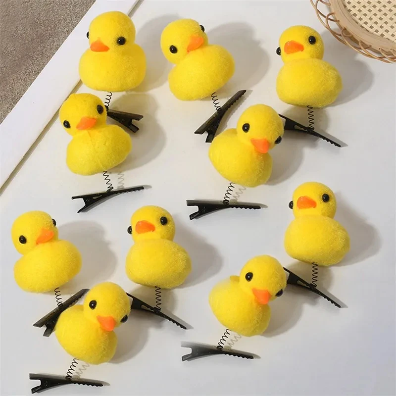 

1/10Pcs Little Yellow Duck Hairpin Cute Hair Accessories Girls Children Kawaii Hairpins Decoration Funny Christmas Gifts