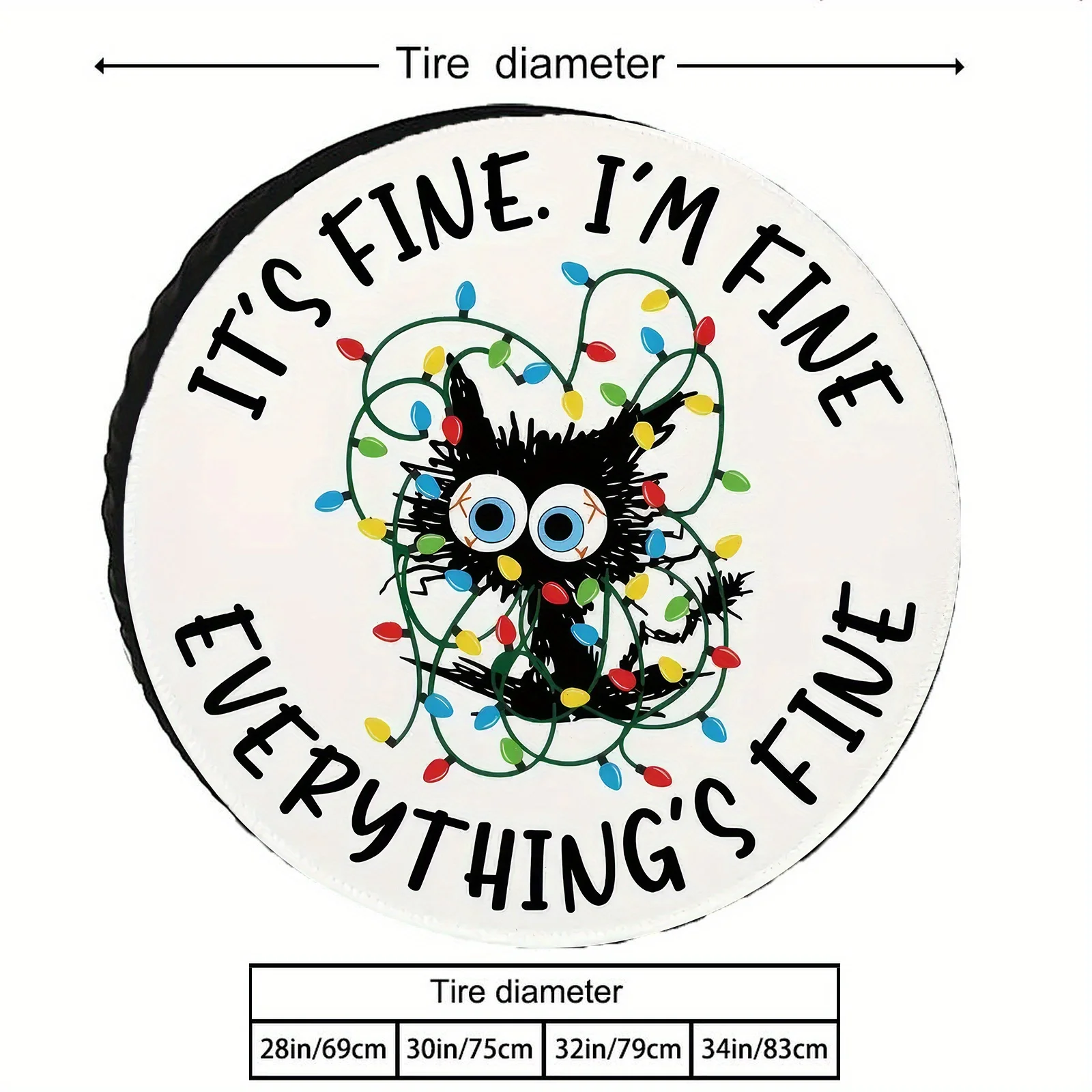 I'M Really Fine, Just A Pattern. This Is A Spare Tire Cover For Cars, Designed To Protect Against Dust, Sun, And Wind. It Is Sui