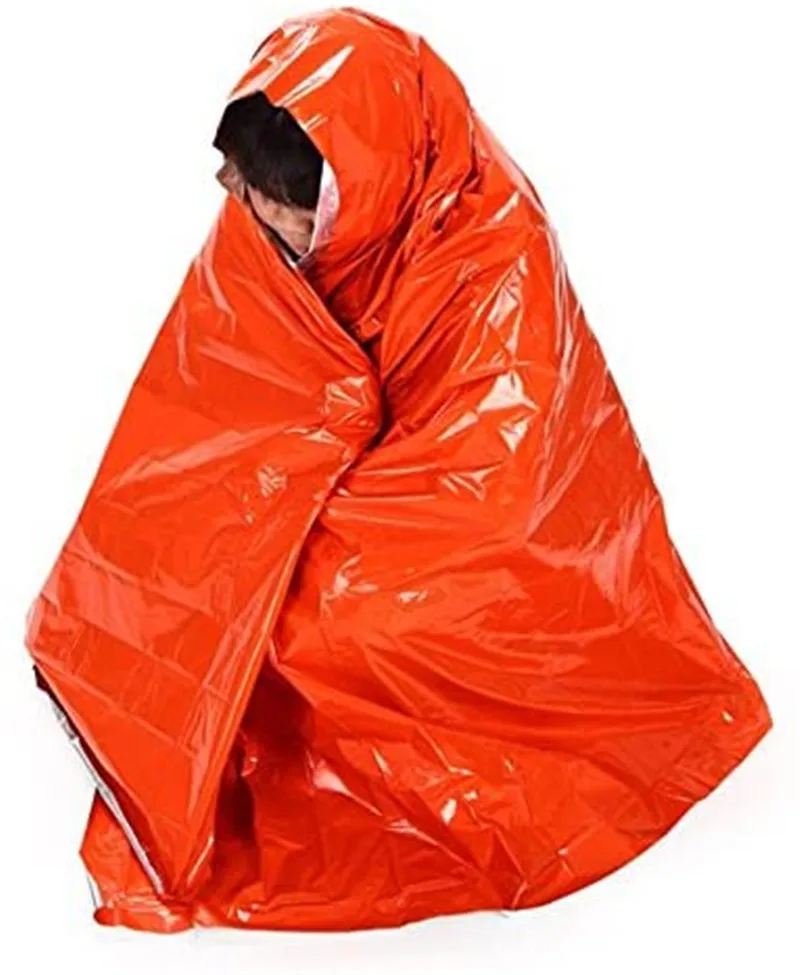 Emergency Blanket Thermal Insulation Sleeping Bag Aluminum Foil Outdoor Life-saving Sunscreen Blanket Tent