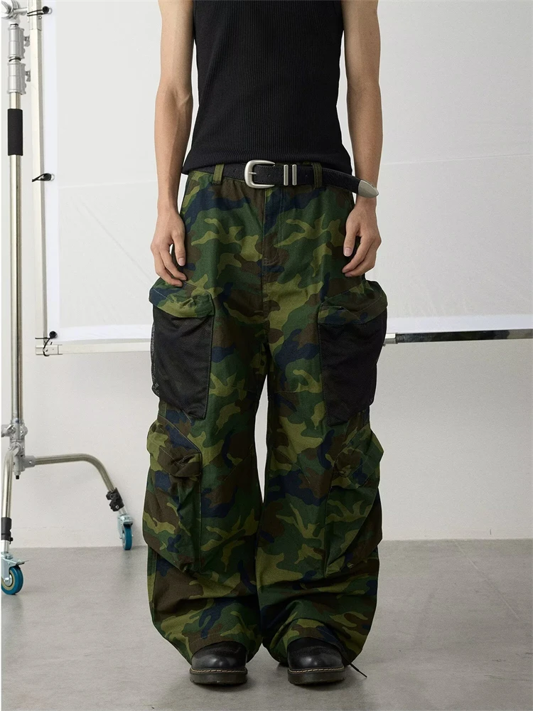 Women's Multi-pocket Camouflage Retro Pants Cool Girl Bottoms Wide Leg Y2k Trousers Female Street High Waist Unisex Sweatpants