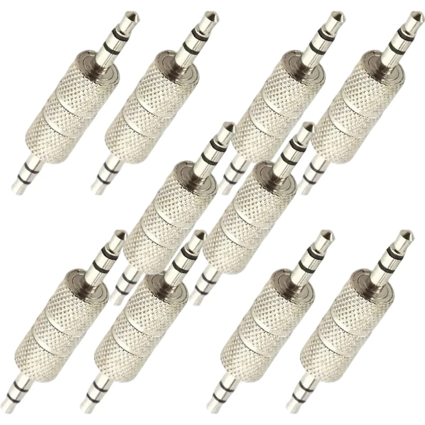 

Адаптер-коннектор 3,5 мм (штекер) - 3,5 мм (гнездо) для стереоаудио, для подключения к динамикам