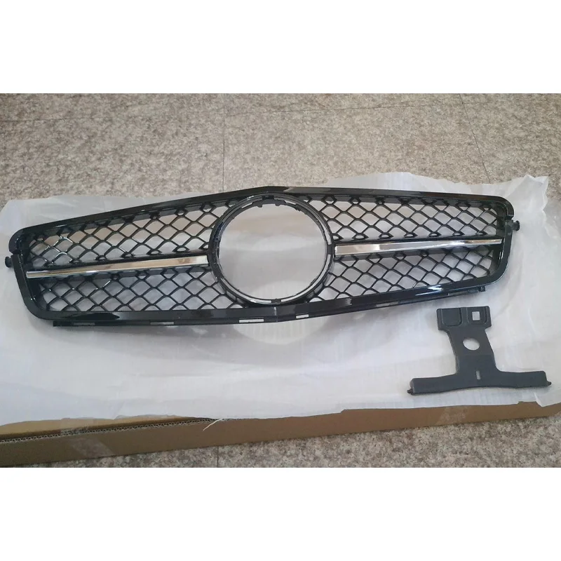 Frontgrill für Mercedes Benz W204 S204 C204 C-Klasse AMG-Stil 2007 2008 2009 2010 2011 2012 2013 2014 C180 C200 C250 C300 C350 Tuning Frontgrill ABS Stoßstangengrill