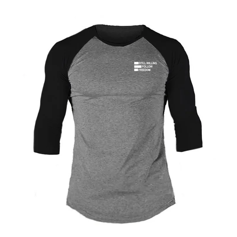 summer Men New Patchwork Breathable Sweat-wicking Cotton Top Fitness Comfortable Basketball Training Short Sleeve Cotton T-shirt