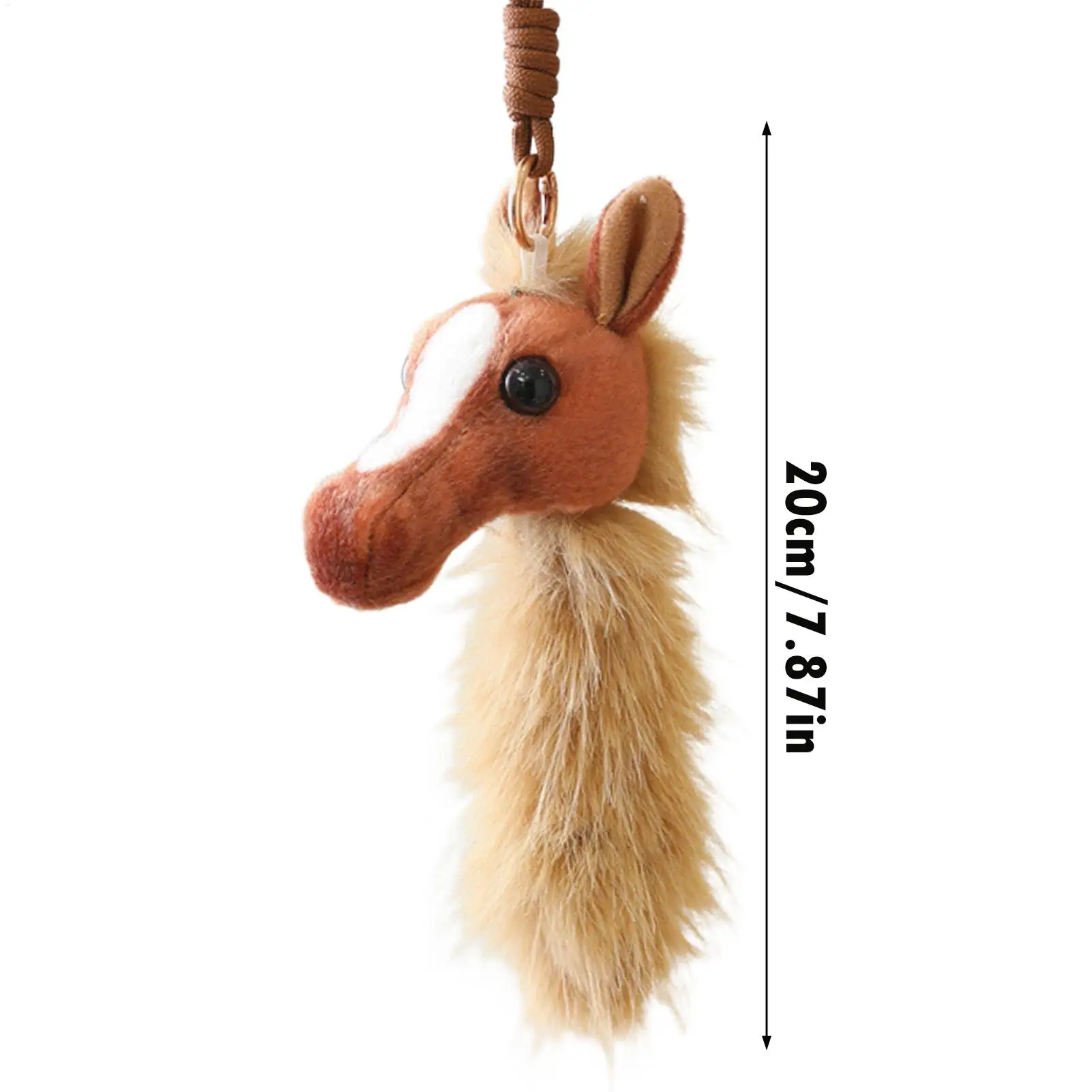 Horse Keychains for Women Horse Head Wallet Pendant Plush Keychain for Women Men Kids Purse Wallet Backpack Decoration