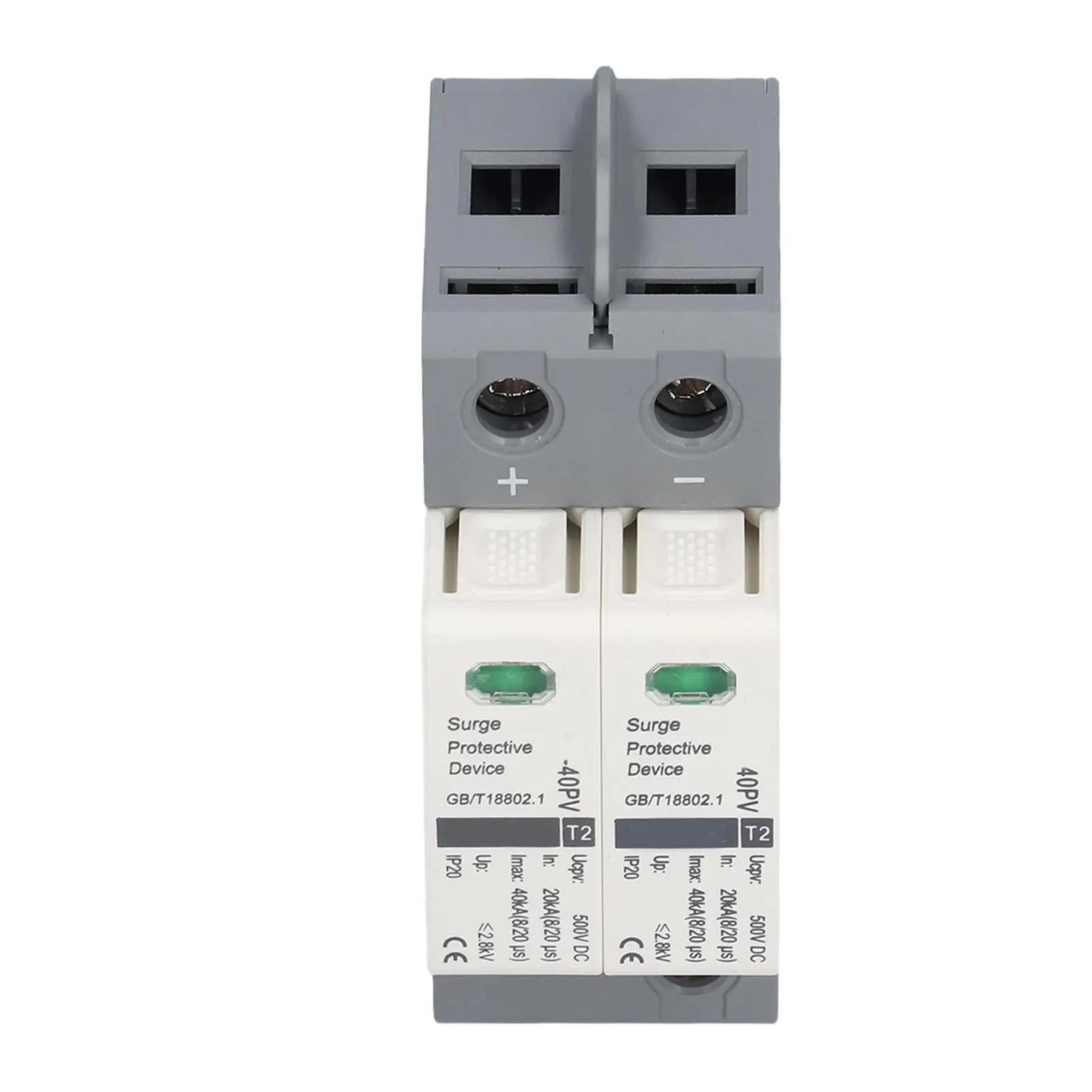 2P Voltage Surge Protector 20-40KA 500VDC Arrester Device CHLT-40PV for Electrical