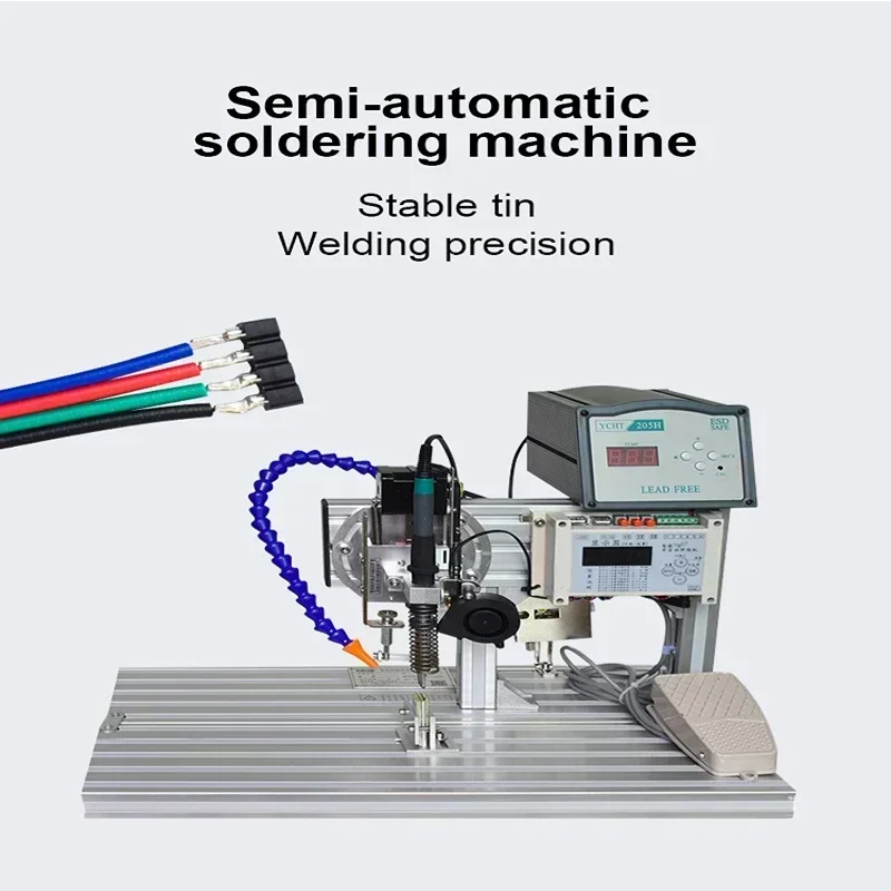 For 220V/110V Semi-automatic Soldering Machine Aviation Plug Wires Welding Machine 2 Modes Soldering Station Welding Solder Iron