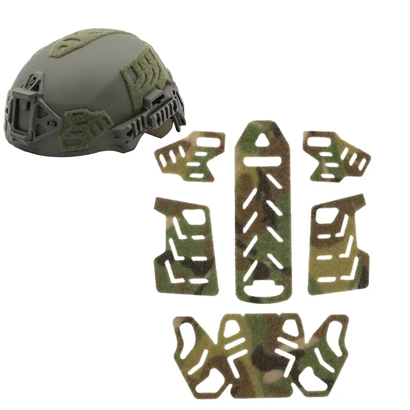 

Тактический боевой шлем Tom, специальный дизайн на липучке «сделай сам», камуфляжная меховая поверхность CP, можно приклеить шлем, светильник для выживания