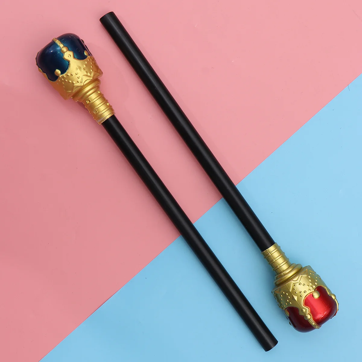 ไม้เท้าราชามงคล 2 ชิ้น สำหรับงานฮาโลวีน งานวันเกิด ชุดแฟนซี ตกแต่ง งานละคร งานเต้นรำสวมหน้ากาก คอสเพลย์ ใช้ได้ทั้งชายและหญิง