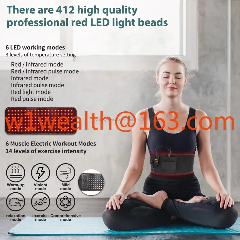 Whole body neck and legs 850 nm near-infrared light therapy wrapping device large pad Light Emitting Diode 660 nm red light