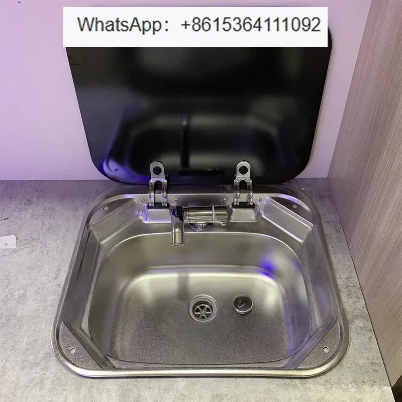 Covered basin, RV modification accessories, folding faucet, flip type sink, washbasin, vegetable basin