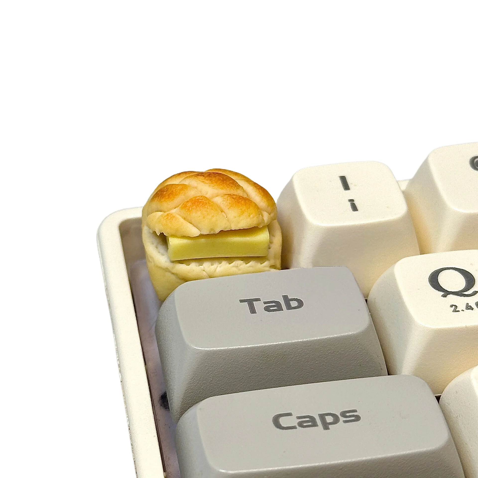 Creative Pineapple Bun Sculpture Keycap Unique Mini Present For Mechanical Keyboard Custom Hobbyists