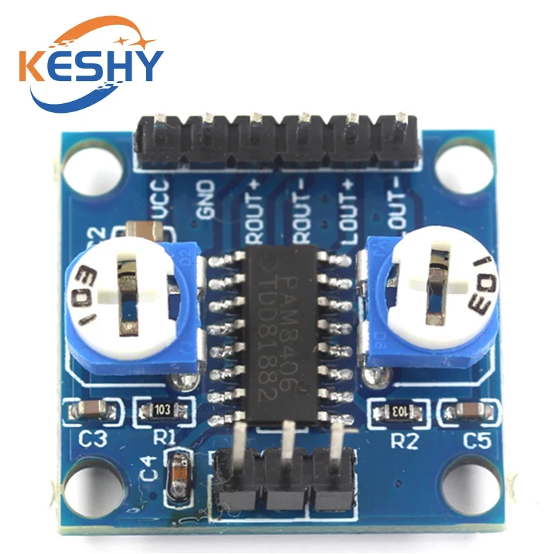 Papan Amplifier Digital PAM8406 dengan Potensiometer Volume 5Wx2 Stereo M70