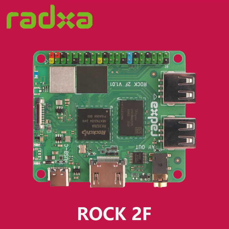 Radxa ROCK 2F RK3528A 4-core CPU GPU, and HDMI with 4K Output Board