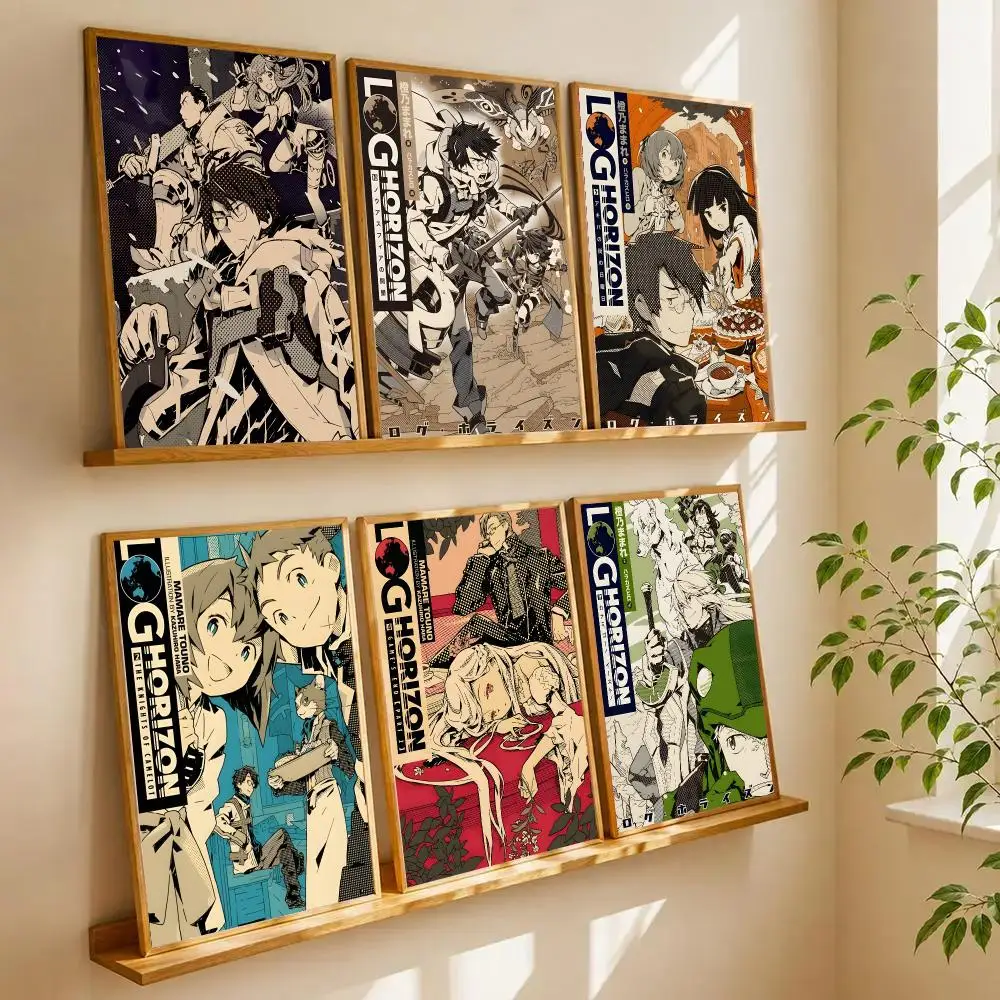 L-Log H-Horizon Poster Retro HD Art Sticky Wall Waterproof Home Living Room Bedroom Bar Aesthetic Decoration