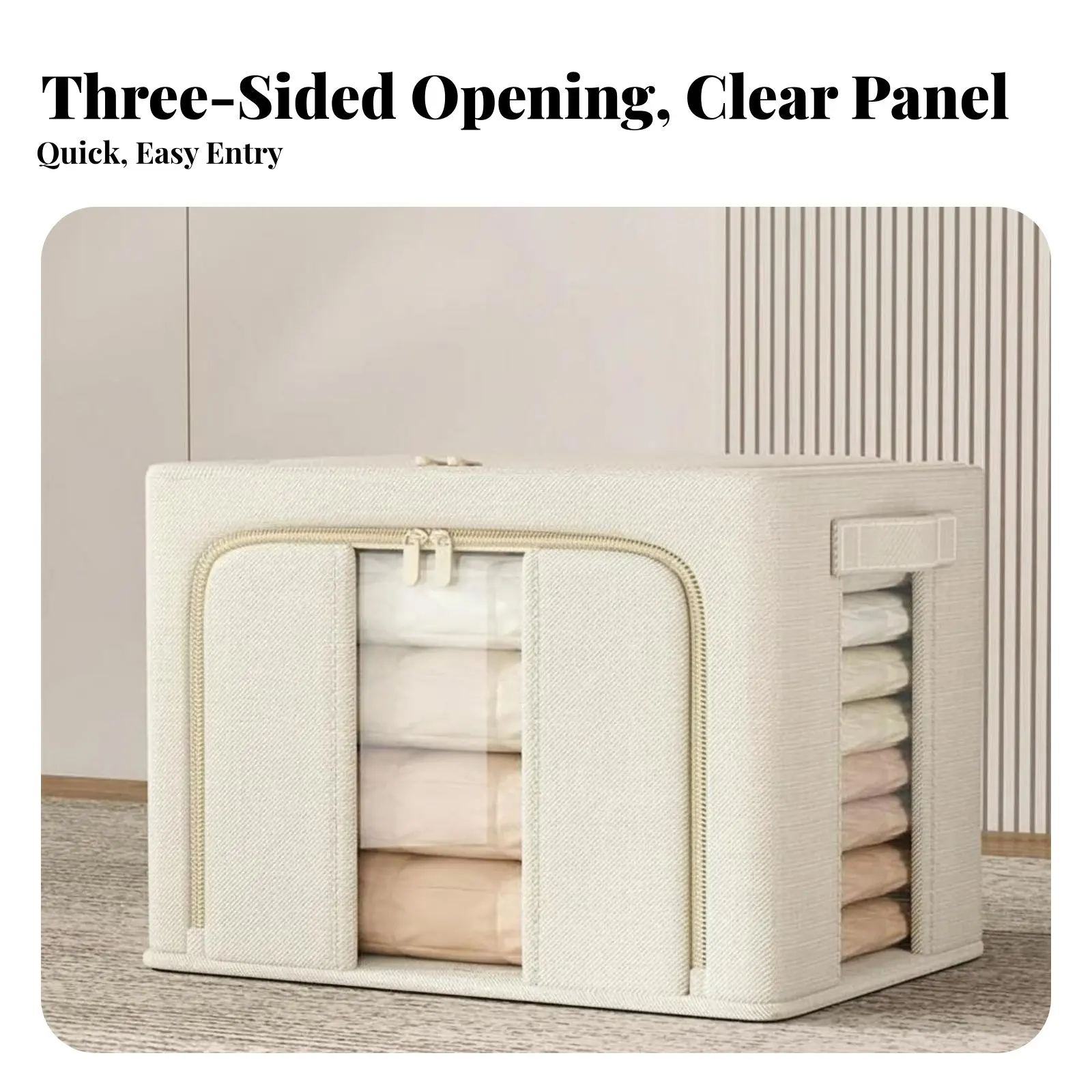 

Складной контейнер для одеял большой вместимости, складная сумка для одежды из дышащей ткани, устойчивой к пыли, для семей, домовладельцев, спальни