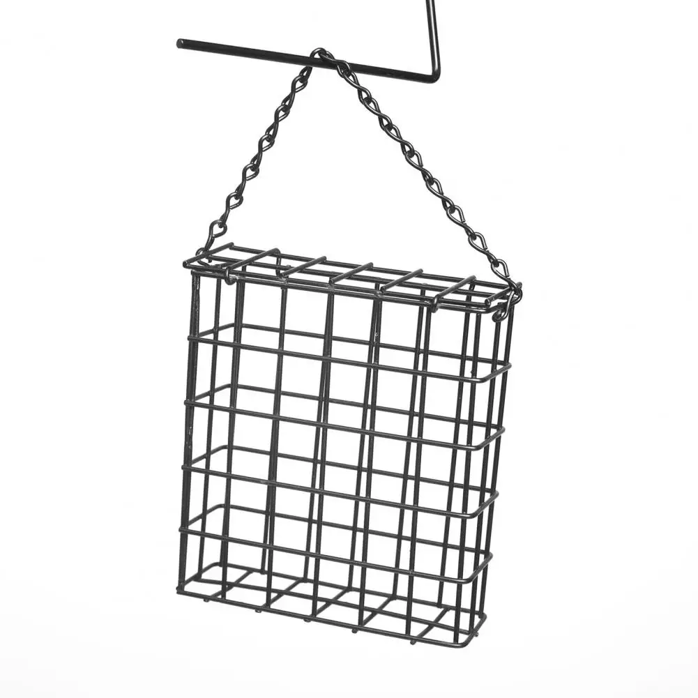 Bird Feeder Suet Cake Holder Square Iron Bird Feeder Outdoor Hanging Suet Bird Feeder Cage Iron Wild for Garden for Backyard