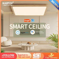 MARPOU 36W Square TUYA APP Smart Ceiling Light Smart Life Voice Control Alexa/Google Remote Control Dimmable Interior Home Decor