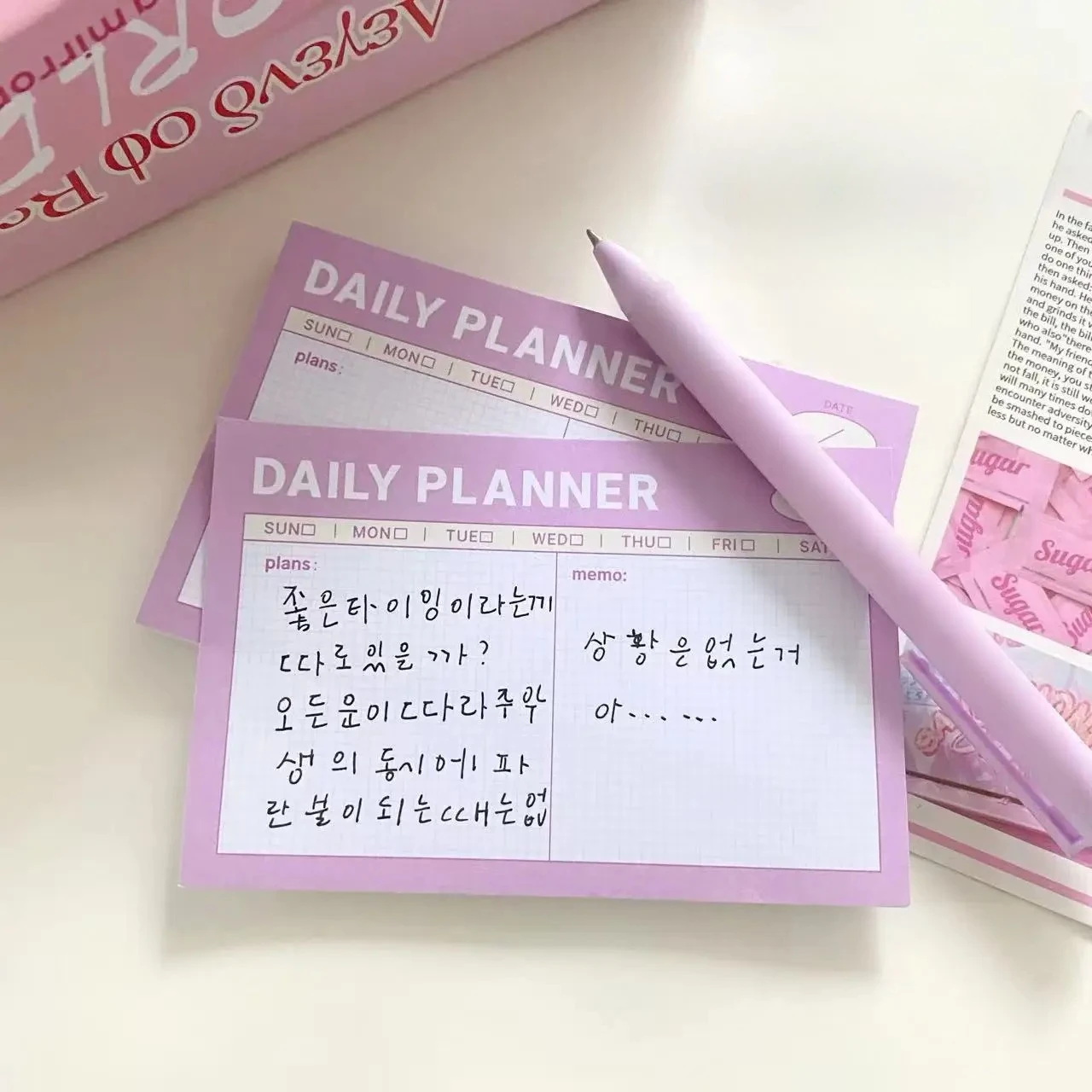 1 قطعة نمط Ins الكورية عالية المظهر قائمة الوقت سلسلة المفكرة مذكرة خطة تسجيل الدخول حساب المواد رسالة ورقة طالب القرطاسية