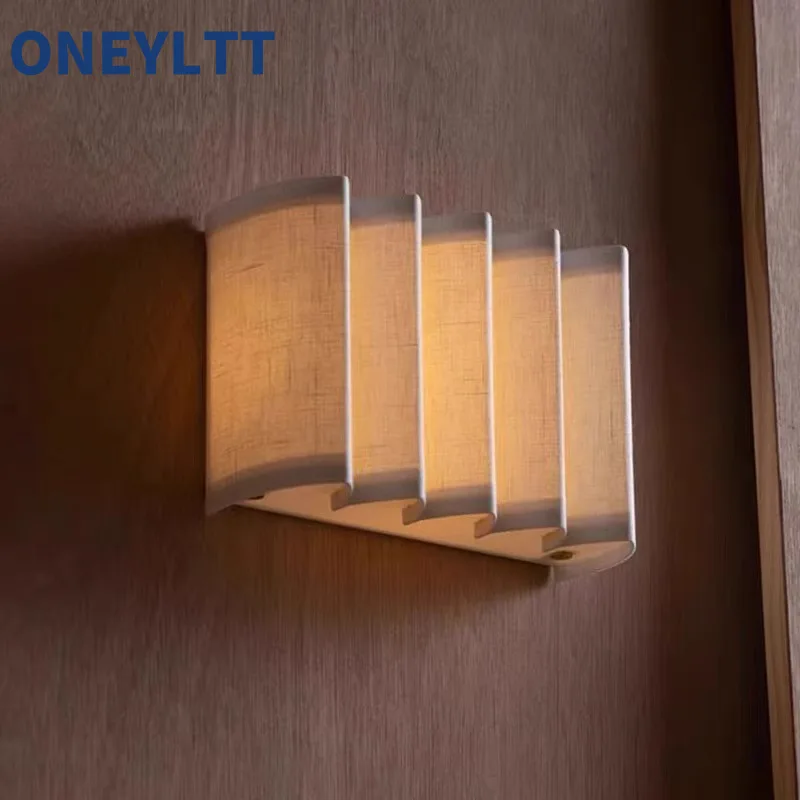 

Wabi Sabi style wall lamp, Japanese retro designer, hotel living room, hallway, hallway, bedroom, bedside atmosphere wall lamp