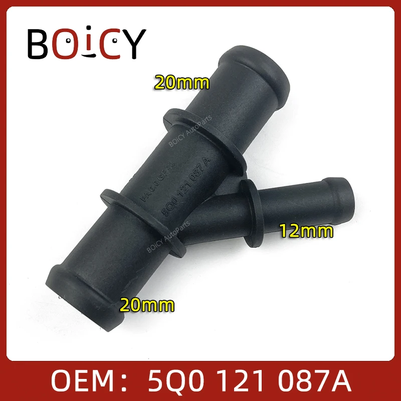 BOICY Distribution Pipe Coolant Hose Connector for Golf Jetta Polo Tiguan TRO Touran A1 A3 Q2 Q3 TT Superb 5Q0121087A 5QD121087B
