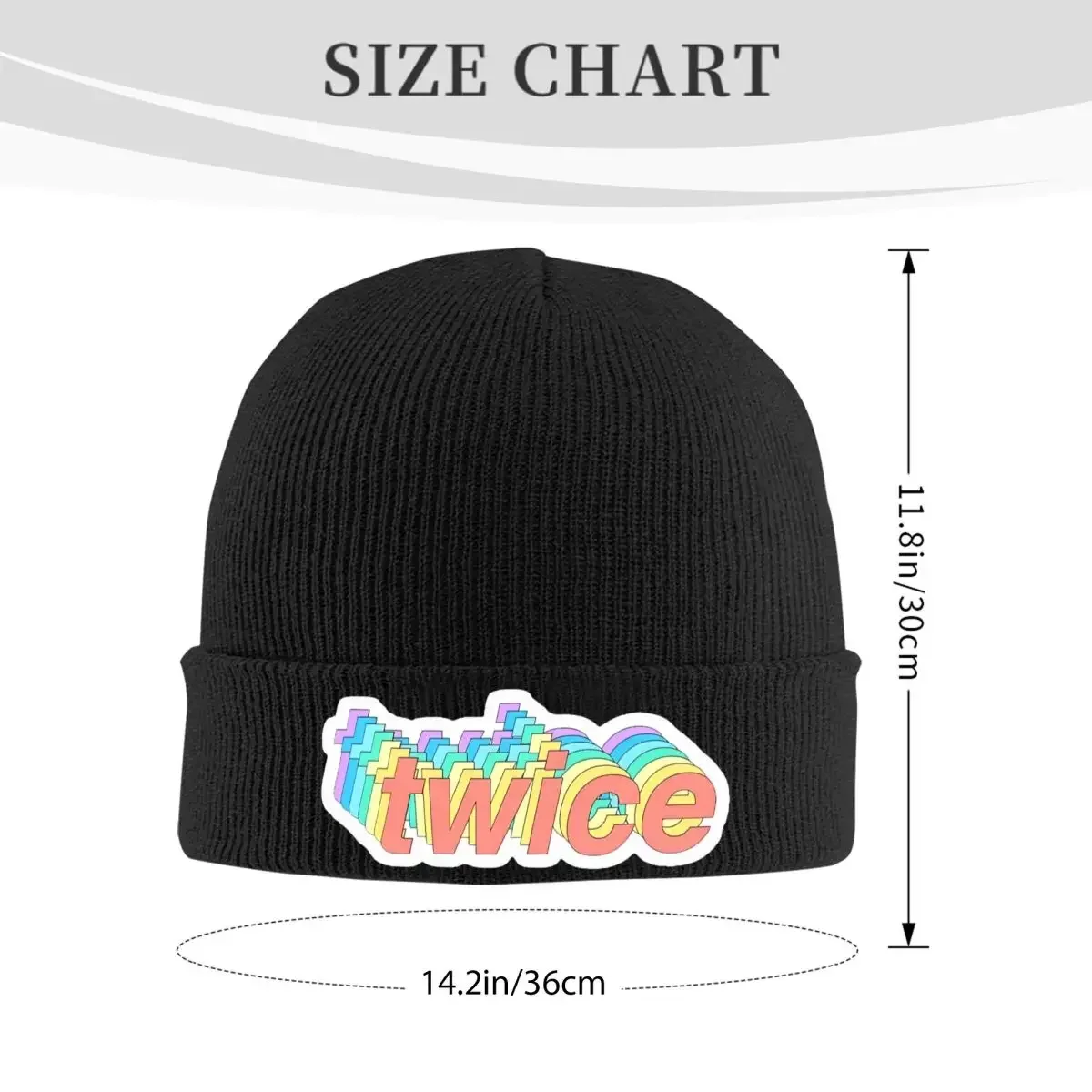 Twiceed Logo Knitted Hat Beanie Autumn Winter Hats Warm Casual K-Pop J-Pop Dance-Pop Cap Men Women