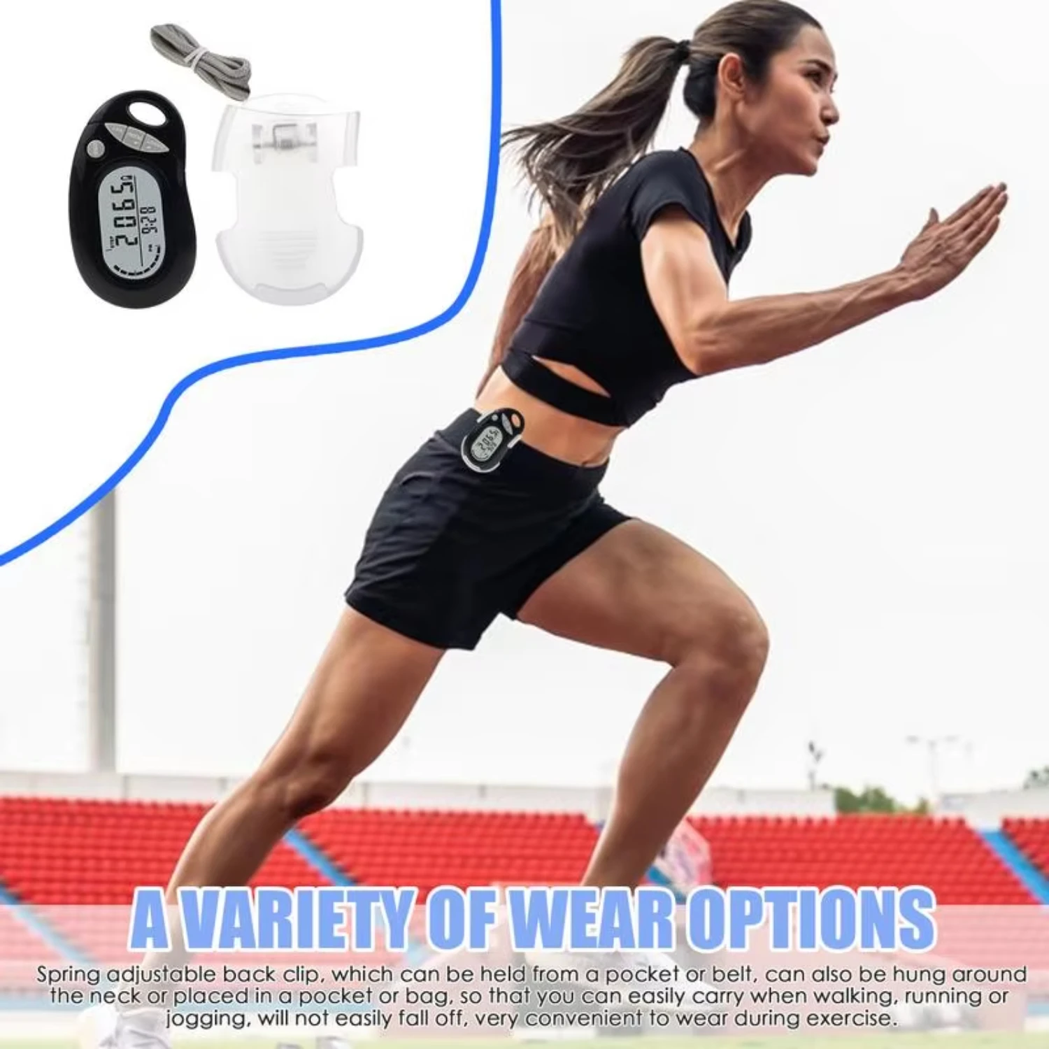 3D Pedometer  Walking Simple Step Counter With Large Digital Display Easy-to-Read 3D Pedometer  Walking Enthusiasts