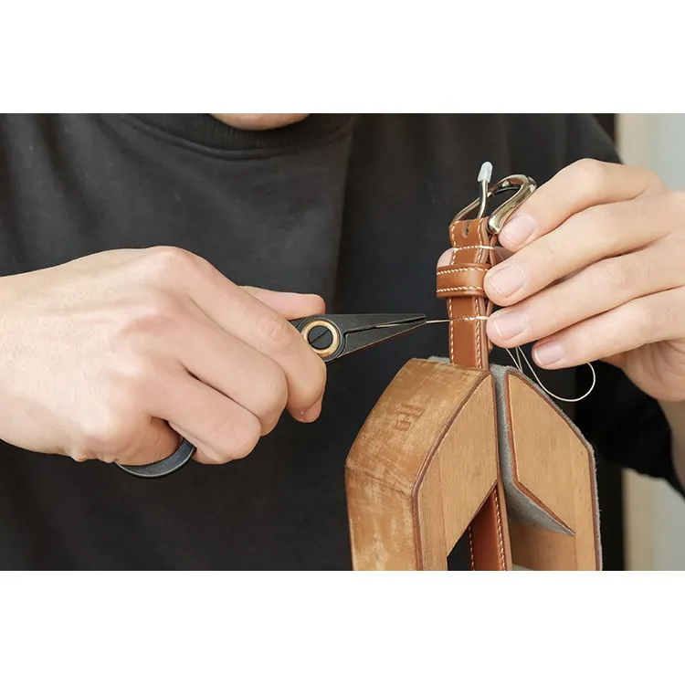 Stainless Steel Needle Pliers, Pointed Nose Pliers, Hand Sewing Threading Assistance, Handmade Leather DIY Tools
