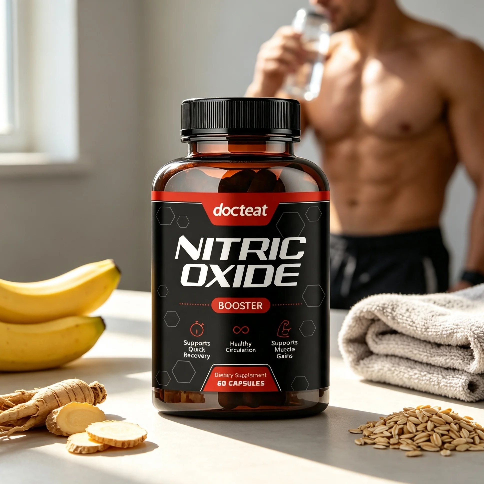 Nitric Oxide Supplement For Bodybuilders Boost Blood Flow Nutrient Delivery Muscle Growth Reduce Soreness Post Workout Capsules