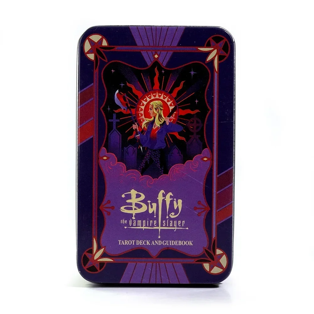 Buffy the Vampire Slayer Tarot Deck In A Tin Box Metal Box 78pcs Cards with paper Guidebook Gold-Gilded Edges Hardcover Edition