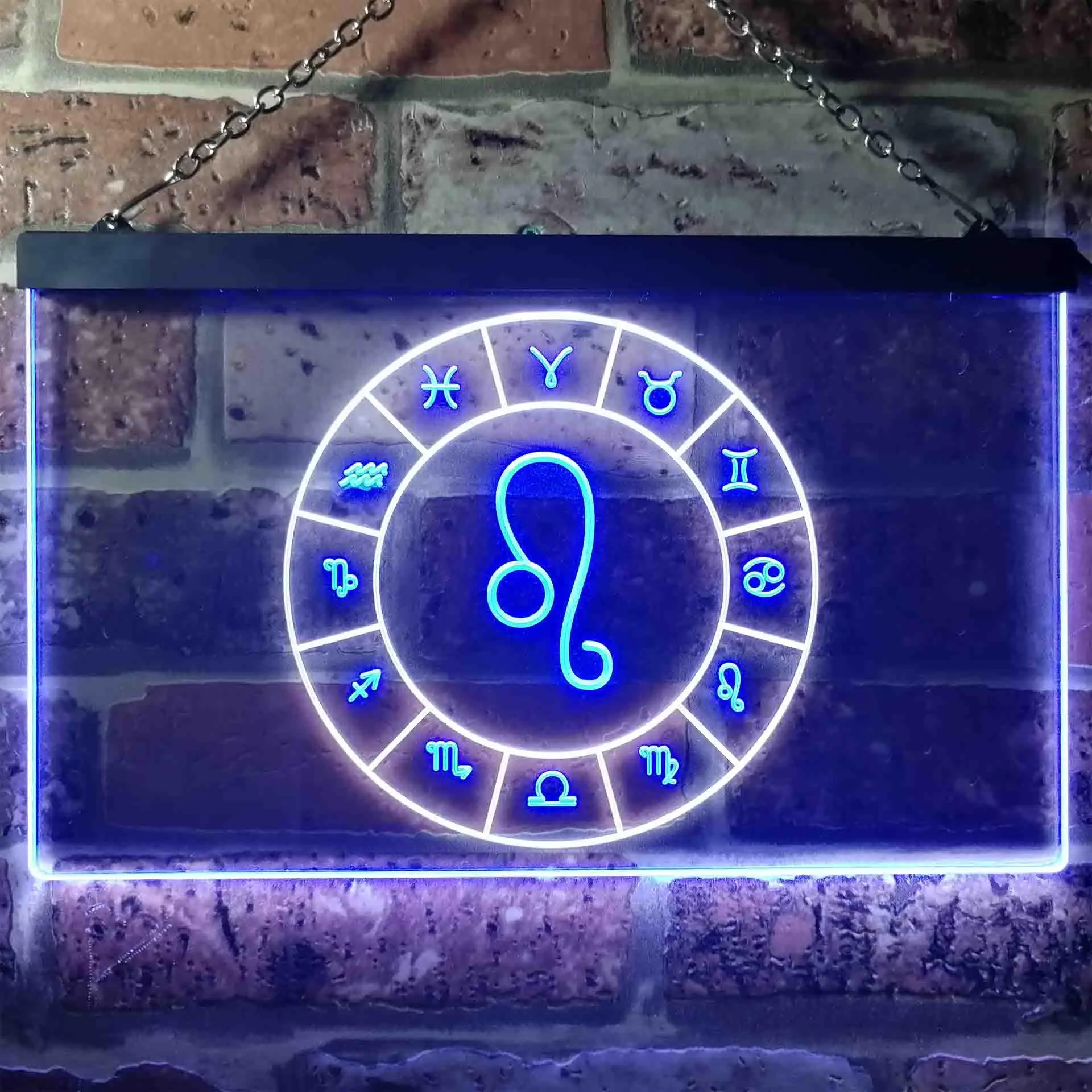 Leo Astrology Zodiac Dual Color Led Neon Sign st6-i3319