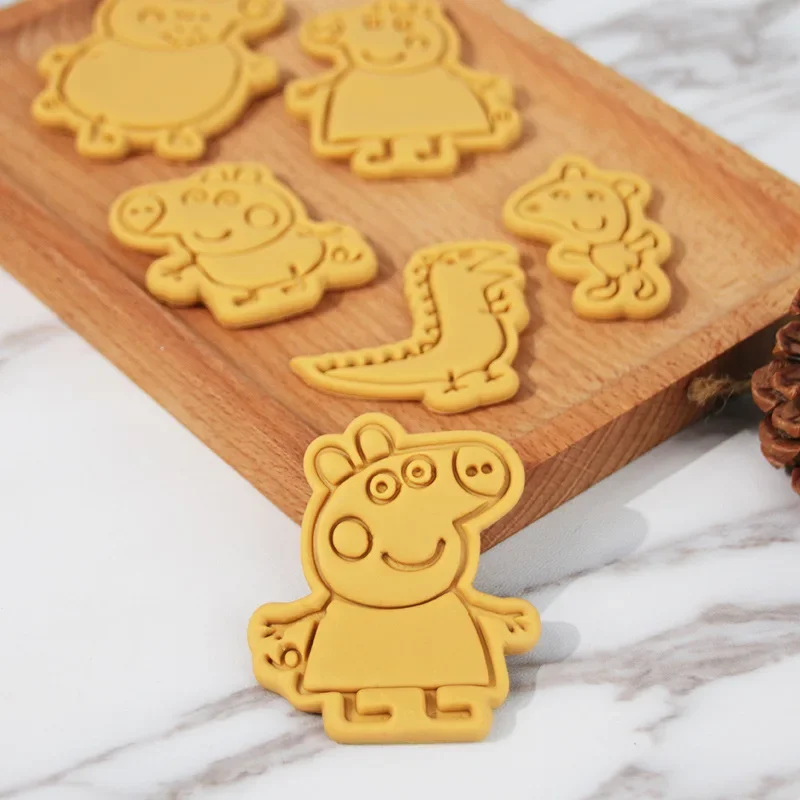 Peppa Pig Cartoon Cookie Mold Stereoscopic Household Cookie Grinder Tipping Sugar Diy Making Moulds Baking Tools Halloween Gift