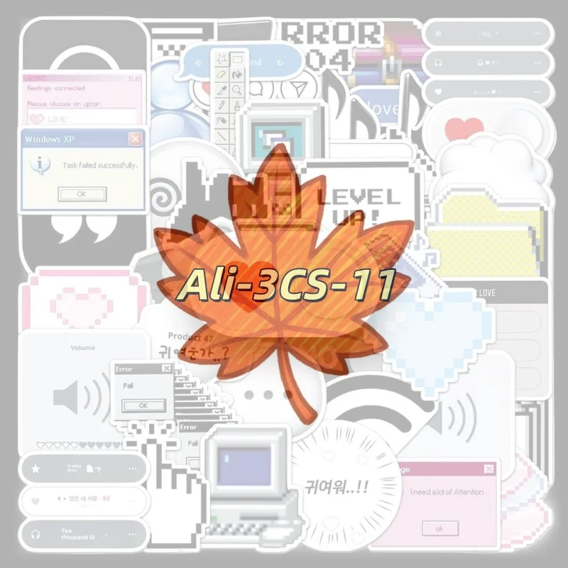 

50pcs 404 Network Error Stickers - Programmer MEME Waterproof Decals for Laptop, Phone & Luggage, Gag Gift