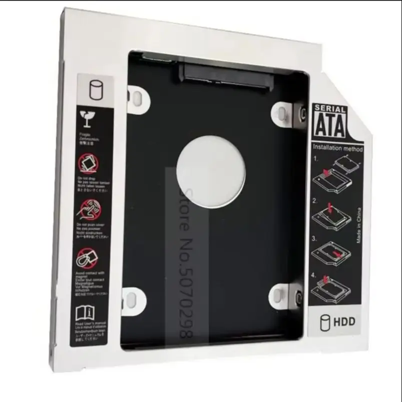 Caddy de bahía óptica para segundo disco duro HD SSD de 12,7mm para HP dv6-6b54er dv6t-6b00 G6-2067ca DV6-7030TX dv6-7210us dv6-2115sg dv6-7263er